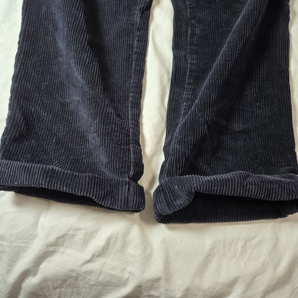 Jos A‎ Bank Corduroy Pants Tag 35x32 Measures 32x30 Pleated  Dark Navy Cuffed - Picture 3 of 11